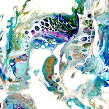 Learn to Acrylic Pour (Cells #3 Negative Space)