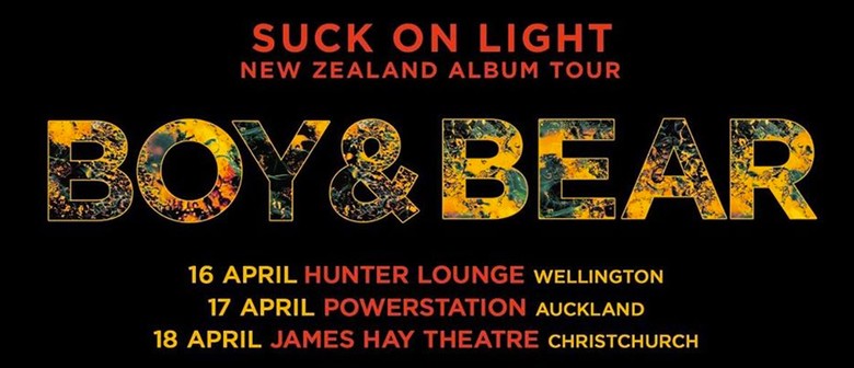 Boy & Bear – Suck On Light Tour 2020: Postponed