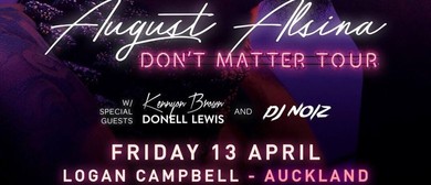 August Alsina announces one-off show in Auckland next month August Alsina announces one-off show in Auckland next month