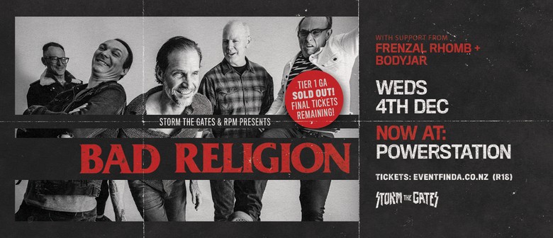 Venue change - Bad Religion, Frenzal Rhomb and Bodyjar set to play The Powerstation in Auckland 