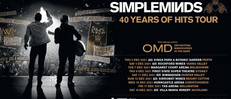 Simple Minds announce rescheduled Australian & New Zealand tour dates for December 2021