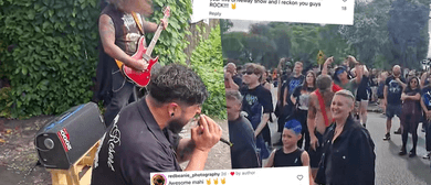 Kiwis back metal band outside Metallica gig