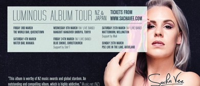 Sacha Vee Takes Luminous On NZ Roads This March Sacha Vee Takes Luminous On NZ Roads This March