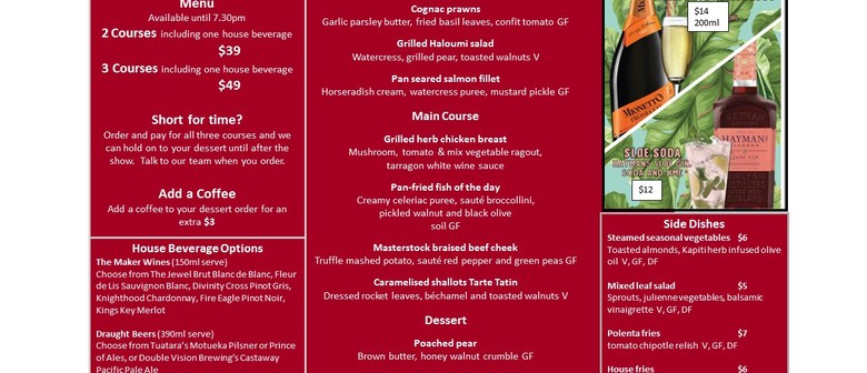 Cq Pre Show Menu