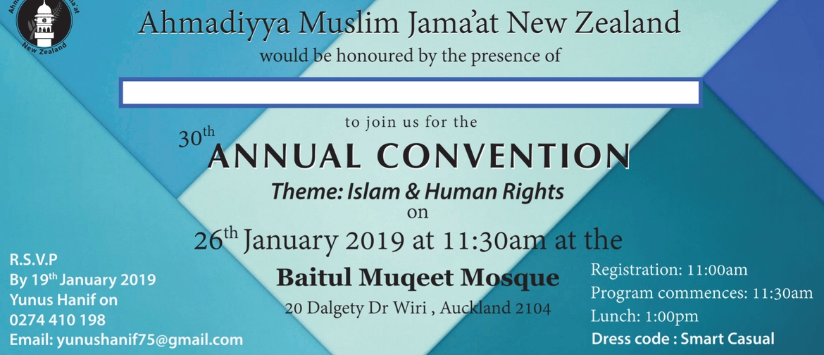 30th Annual Convention - Theme: Islam & Human Rights