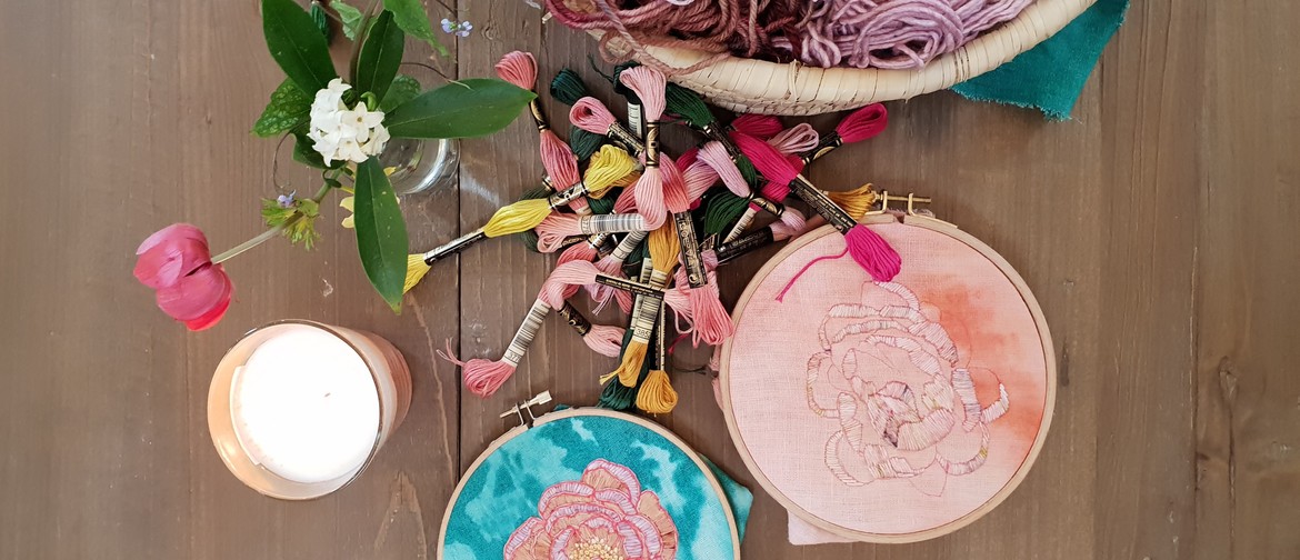 Floral Embroidery workshop with Fleur Woods