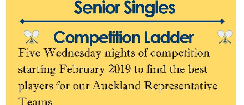 Senior Singles Ladder 2019