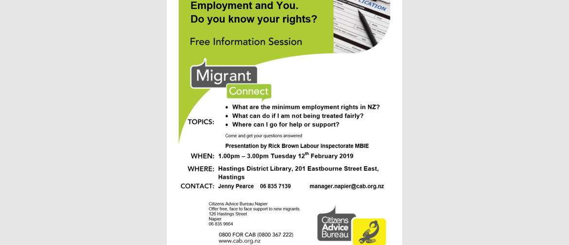 Information Session for New Migrants - Employment and You