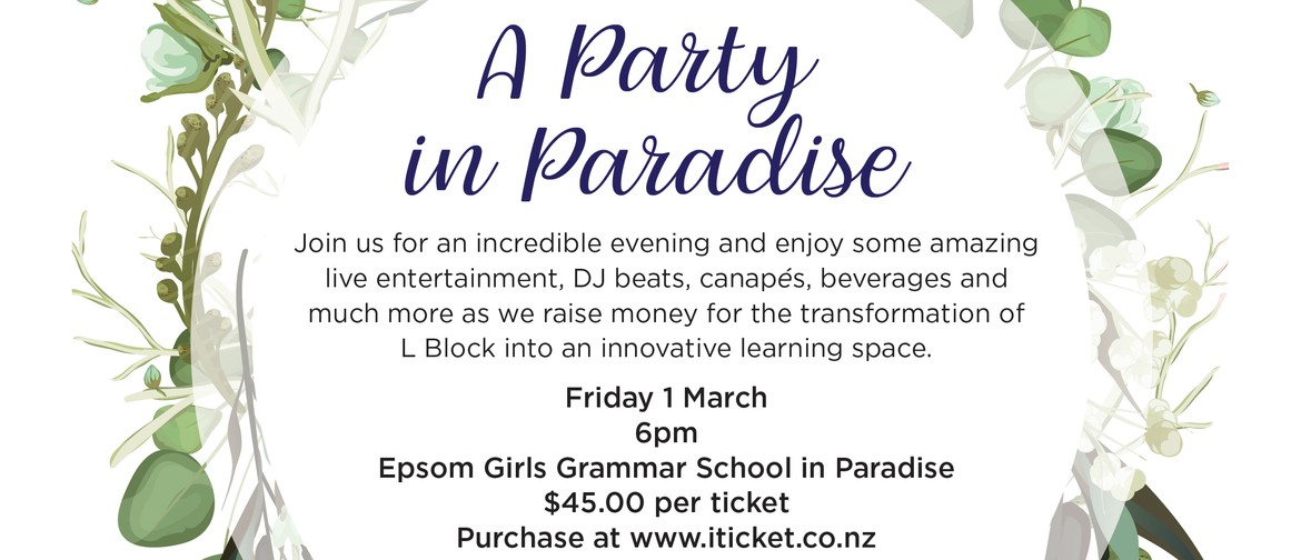 A Party In Paradise: POSTPONED