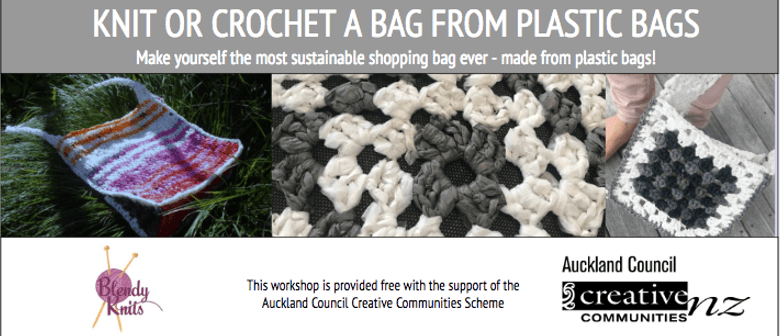 Blendy Knits Workshop: Crochet/Knit a Bag from Plastic Bags