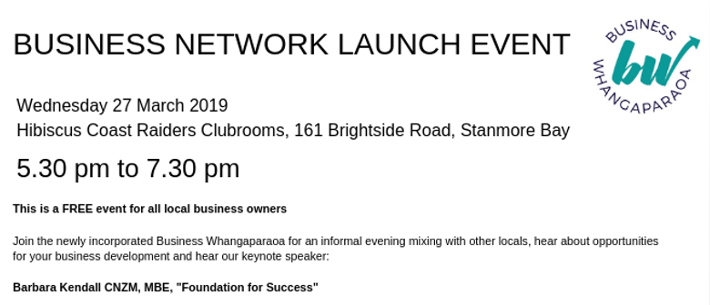 Business Whangaparaoa Network Launch