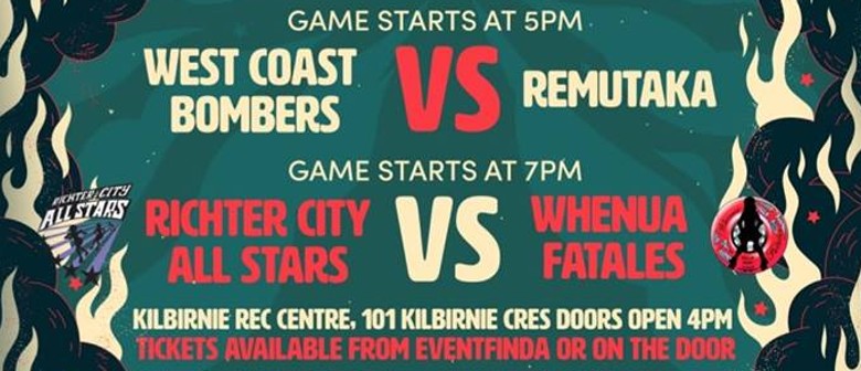 Roller Derby Double Header: RCRD All Stars vs Whenua Fatales