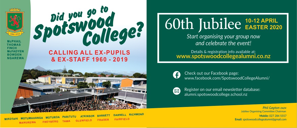Spotswood College 60th Jubilee/Reunion