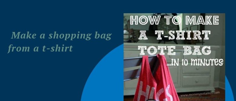 Make shopping bags from used T-shirts