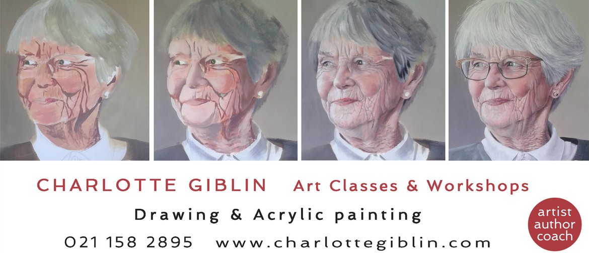 Portrait Painting In Acrylic - Weekly Classes
