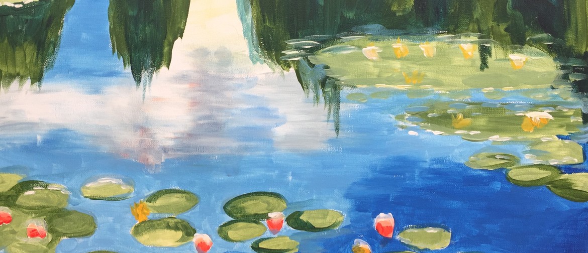 Paint and Wine Night - Monet's Water Lilies - Paintvine