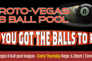 Image for event: Roto-Vegas 8 Ball Pool - Open Singles Comp