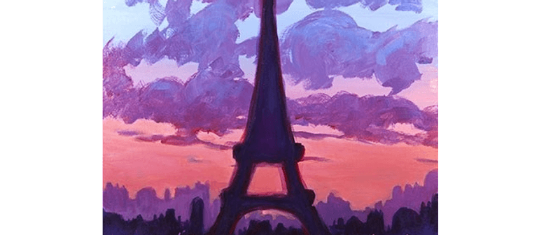 Wine and Paint Party - Eiffel Tower Painting