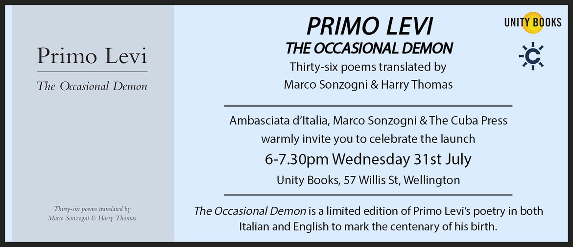 Book Launch - The Occasional Demon by Primo Levi