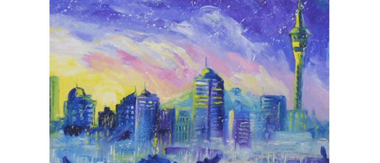 Wine and Paint Party - Cityscape Painting
