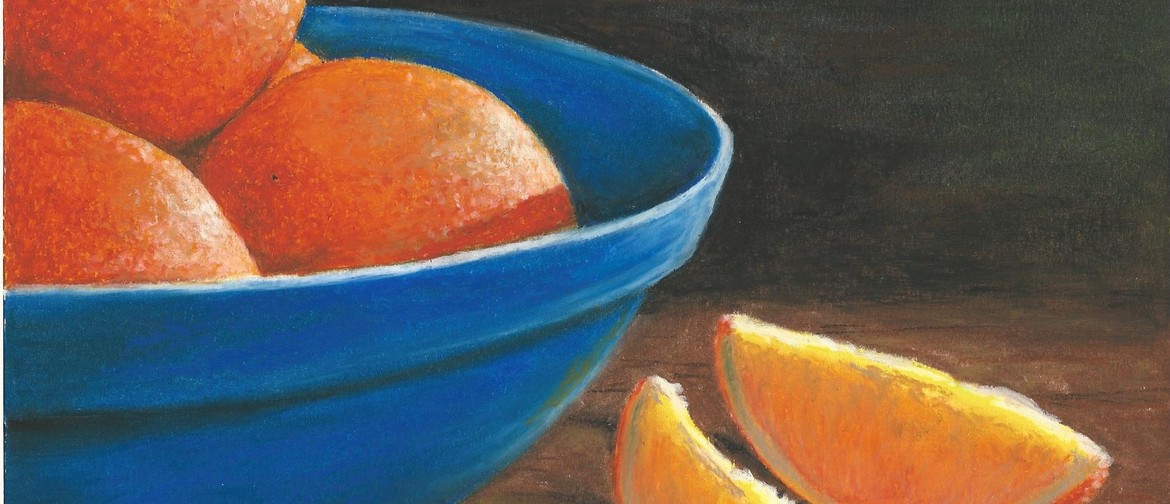 Bowl of Oranges in Oil Pastel Workshop