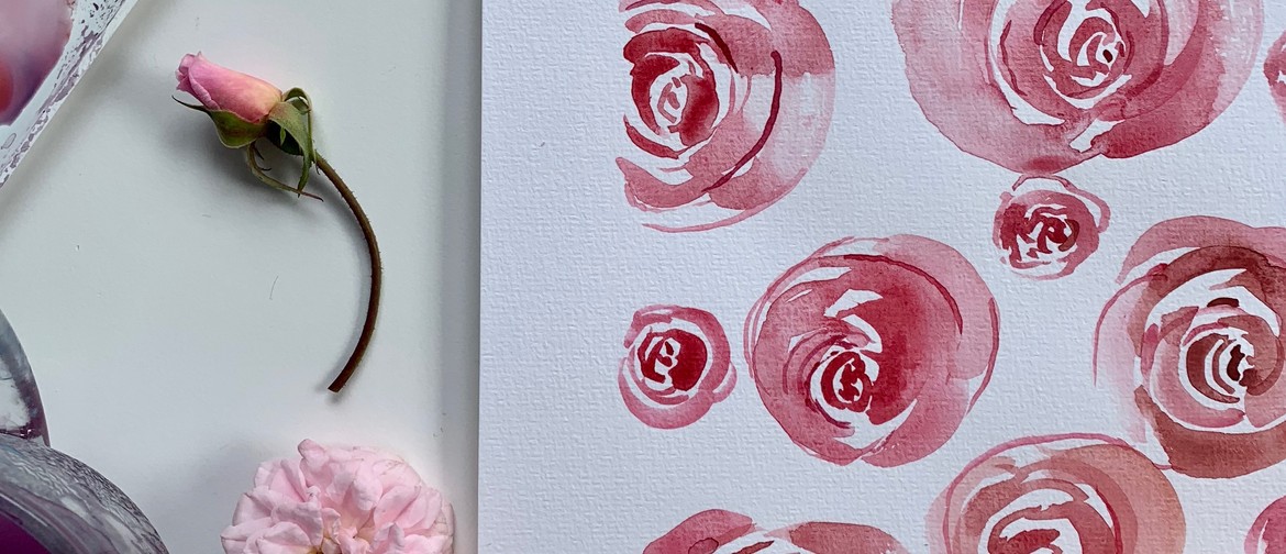 PAINT IT - Loose floral-Roses watercolour workshop
