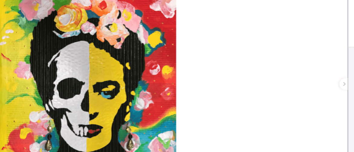 Paint 'Graffiti Frida' on Pop Art Wednesday!