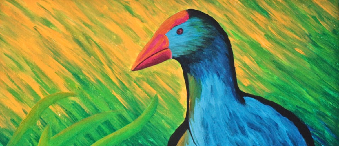 Paint Your Own Pukeko with Heart for Art NZ