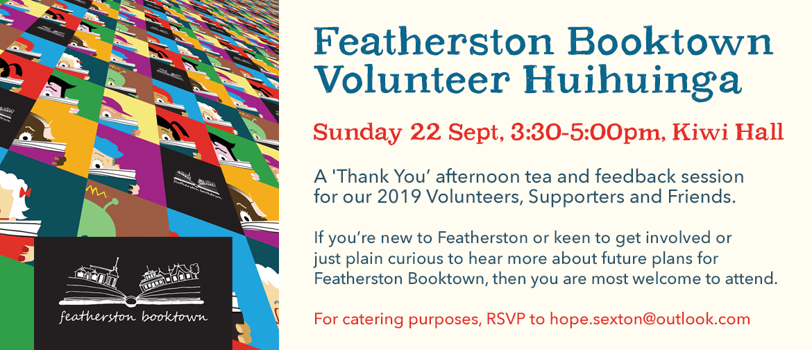 Featherston Booktown Volunteer Huihuinga Thank You Party
