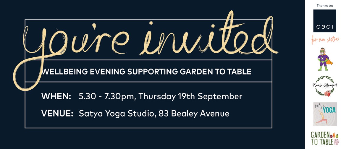 Wellbeing Evening supporting Garden to Table