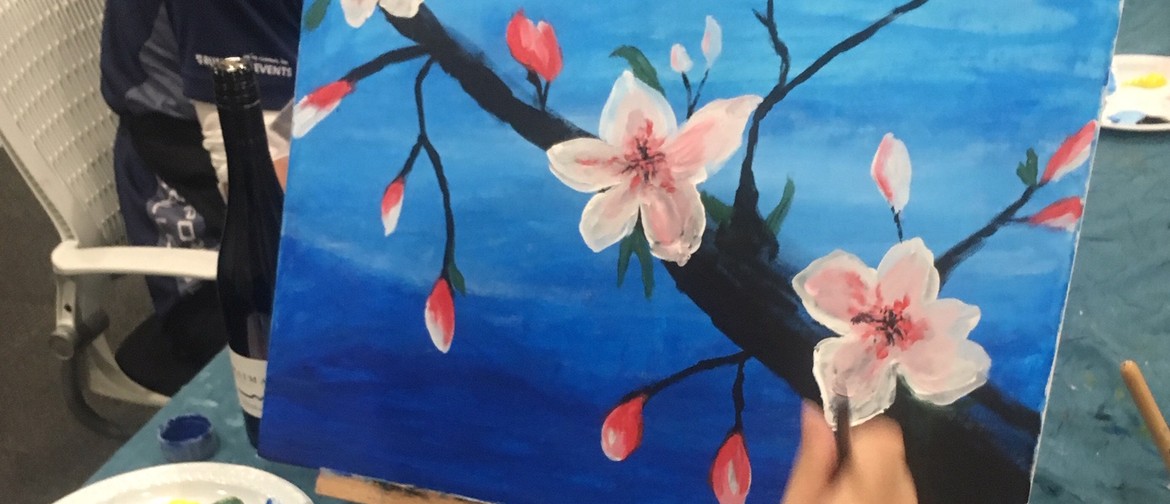 Sat Paint & Sip Sangria 'Almond Blossom' Event.