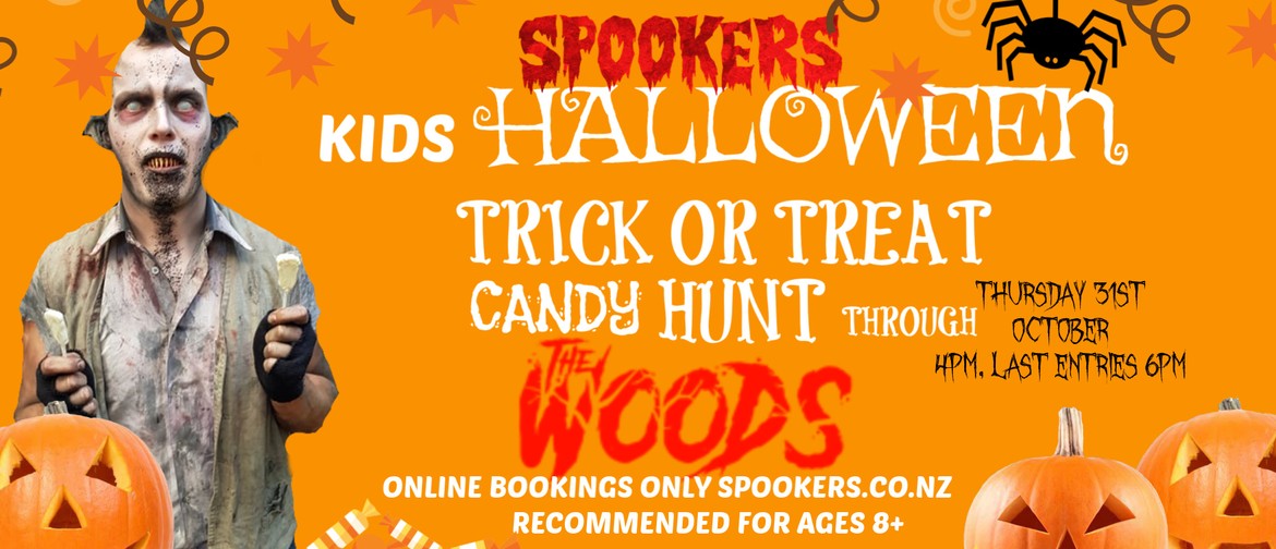 Kids Halloween Trick Candy Treat Hunt through 'The Woods'