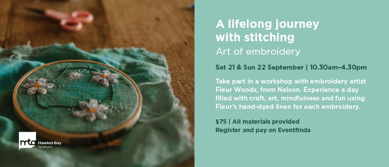Floral Embroidery Workshop with tutor Fleur Woods: SOLD OUT
