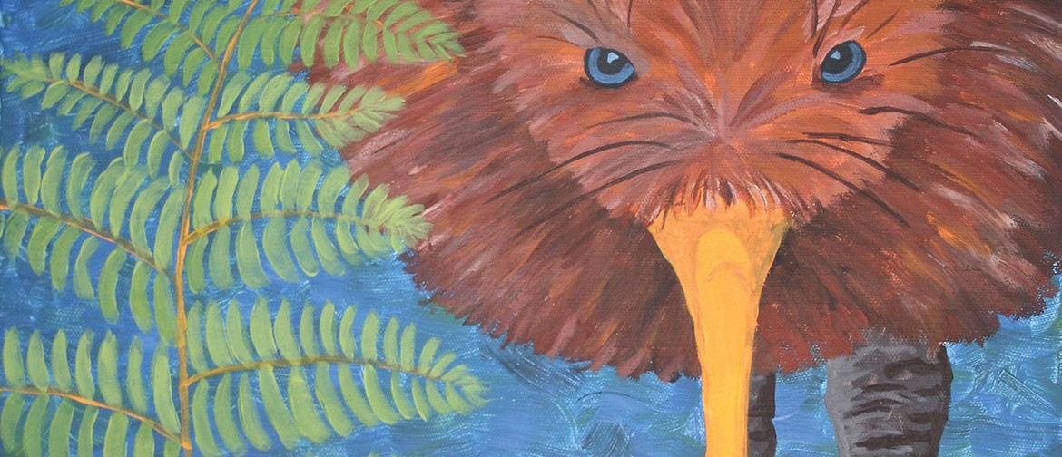 Paint Your Own Kia Kaha Kiwi with Heart for Art NZ