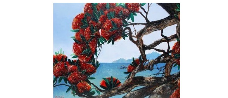 Wine and Paint Party - Pohutukawa Tree Painting