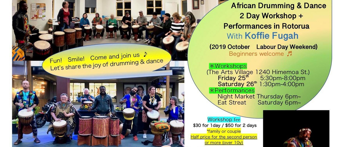 African Drumming and Dance Workshops in Rotorua
