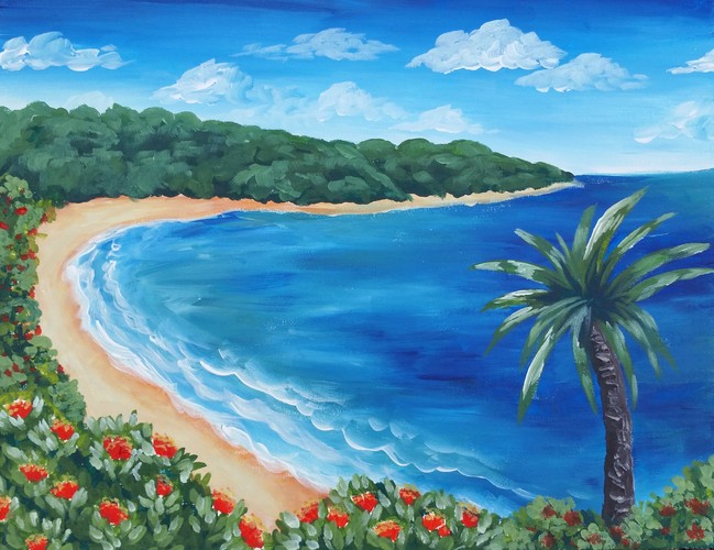 Paint and Wine Night The Great Wave Paintvine Dunedin Eventfinda