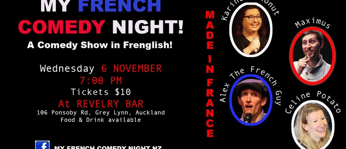 A comedy show in Frenglish at Revelry!