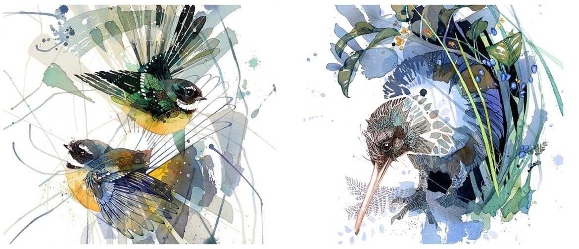 Rachel Walker & Rika Nagahata - Ink & Watercolours