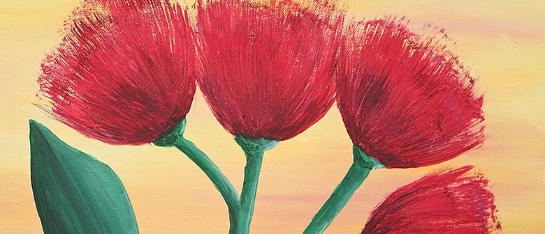 Paint Your Own Pohutukawa with Heart for Art NZ