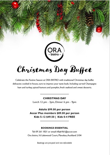 Christmas Day Buffet Lunch and Dinner - Auckland - Eventfinda