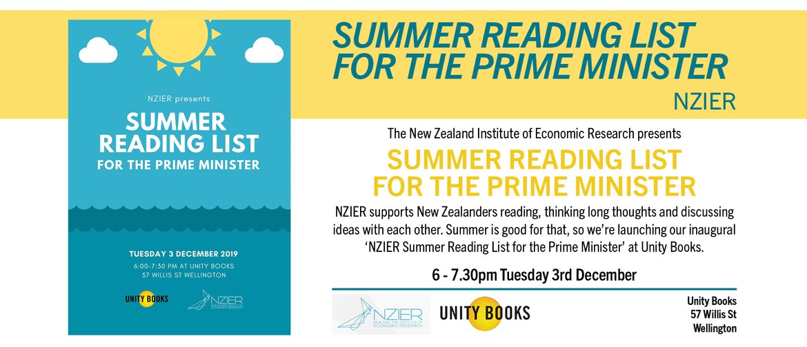 NZIER presents Summer Reading List for the Prime Minister