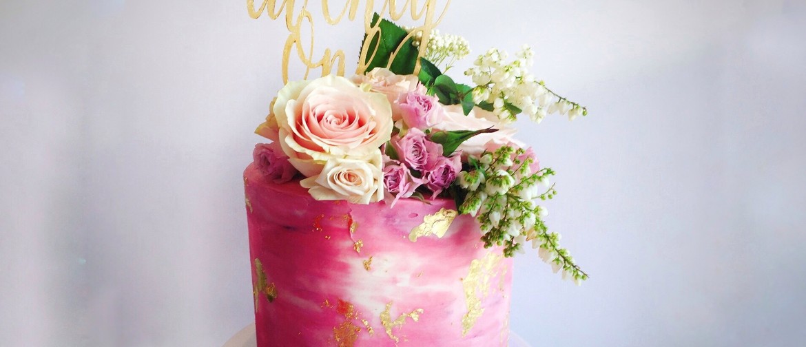 Gold Leaf Watercolour and Blooms Cake Class: CANCELLED