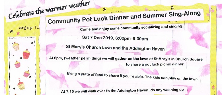 Community Pot Luck Dinner and Summer Sing-Along