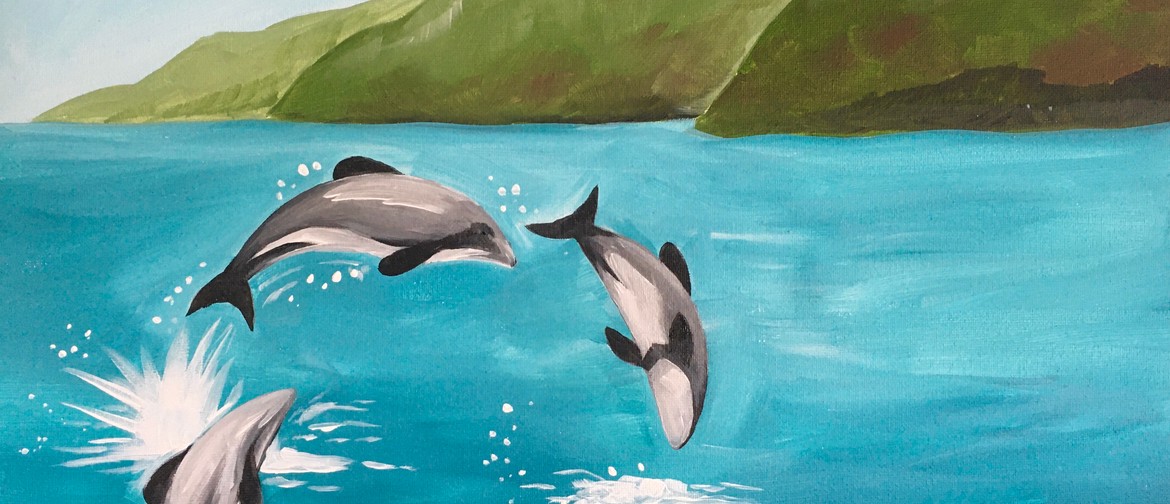Paint and Wine Night - Hector Dolphins - Paintvine