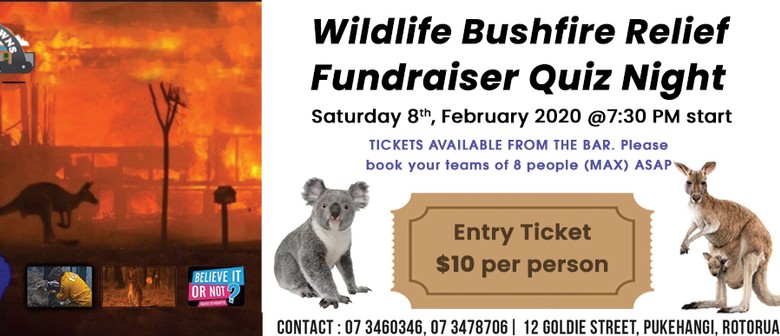 Pub Quiz Charity Fundraiser - Australian Bushfire Wildlife