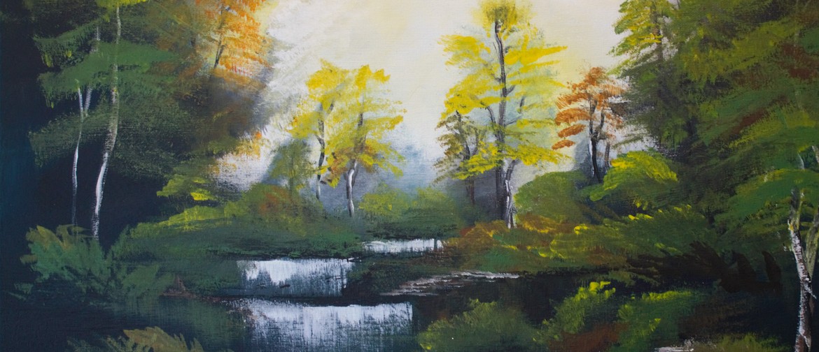 Paint & Wine Night - Bob Ross' Autumn Forest - Paintvine
