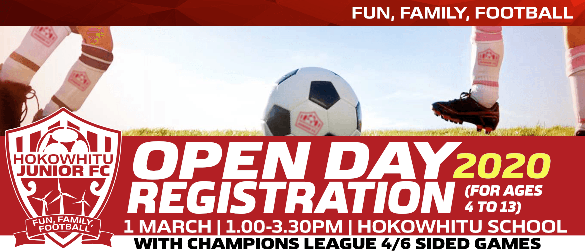 Hokowhitu Junior Football Club - Open Day 2020