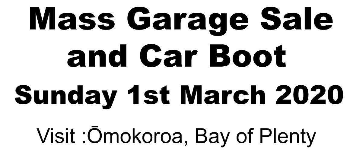 Omokoroa Mass Garage Sale and Car Boot