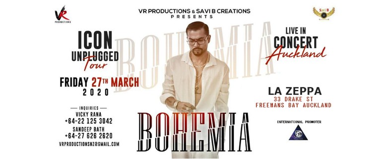 Bohemia Live in Auckland: CANCELLED